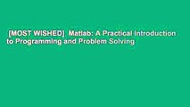 [MOST WISHED]  Matlab: A Practical Introduction to Programming and Problem Solving