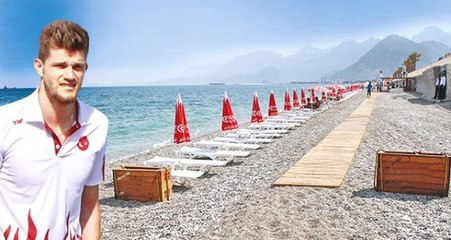 Engelli milli sporcuya büyük ayıp! Plajdan kovdular