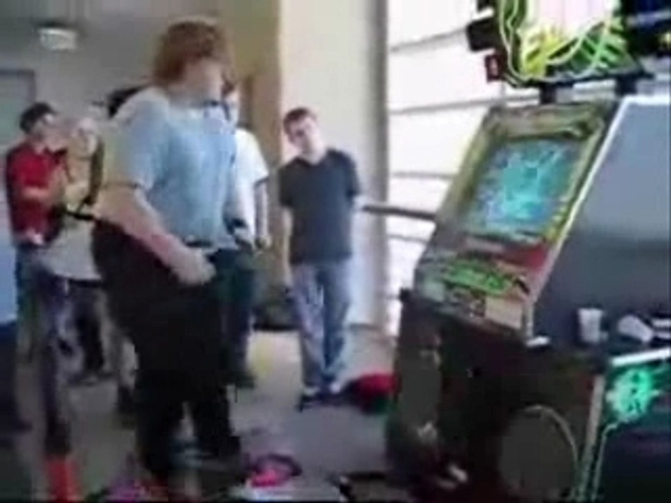 Fat Kid Falls Off Dance Machine