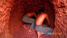Dig Mountain To Build Underground Cave House Villa and Cave Swimming Pool Part1
