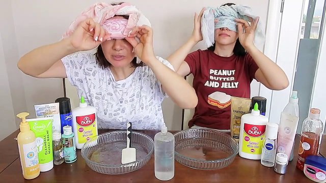Gözü Kapalı Slime Challenge Gözlerimizi Bağladık Slaym Yaptık Bidünya Oyuncak