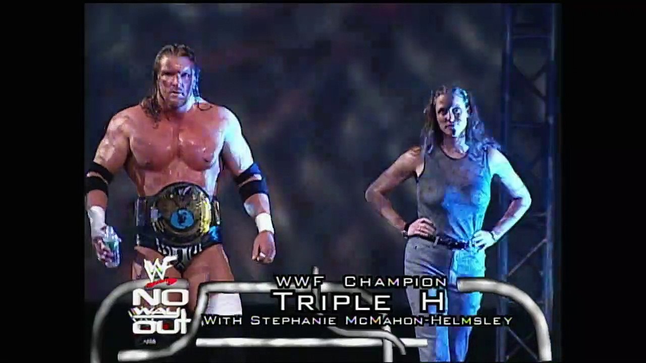 WWF No Way Out 2000 - Triple H vs. Cactus Jack Hell in a Cell WWE Championship Match