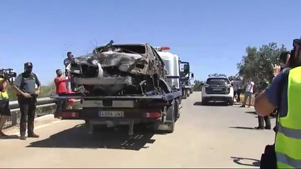 Así quedó el vehículo donde viajaba José Antonio Reyes