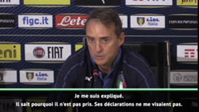 Italie - Mancini : ''Les propos de Mario Balotelli ne me visaient pas''