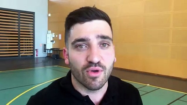 Coupe du Rhône Futsal (finale) – Maxime DUCARRE et Mickael PIRES réagissent après la victoire de SUD AZERGUES Futsal contre la Team BEL AIR