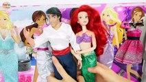 Disney Princesses Barbie dolls Party Dress up boneka Barbie gaun malam Bonecas Vestidos de noite | Karla D.