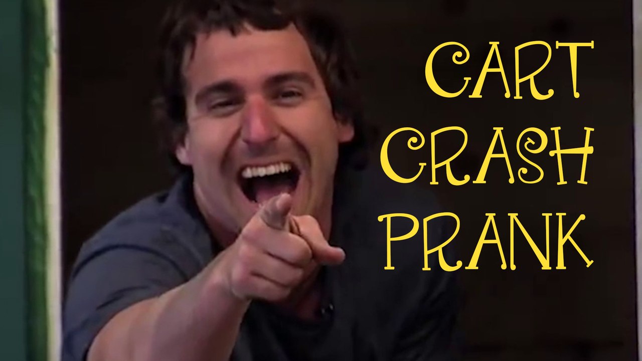 Cart crash prank