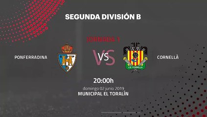Previa partido entre Ponferradina y Cornellà Jornada 1 Segunda B - Play Offs Ascenso
