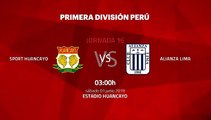 Previa partido entre Sport Huancayo y Alianza Lima Jornada 16 Apertura Perú - Liga 1