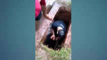 Moradores do Sanga Funda se unem e fazem limpeza em ‘bocas de lobo’