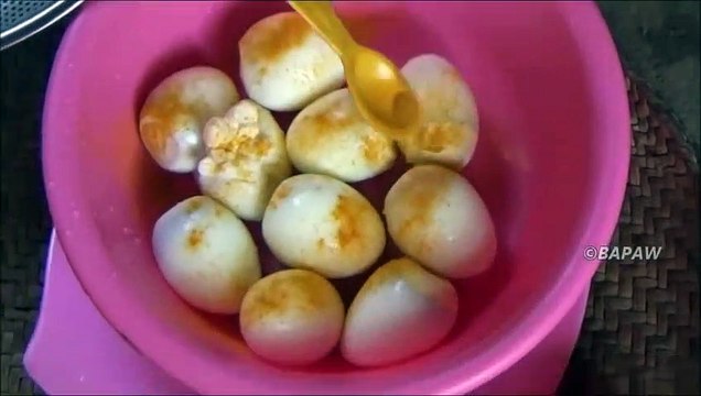 Village des Aliments - Œuf Frit au Curry préparé dans mon Village par ma Maman