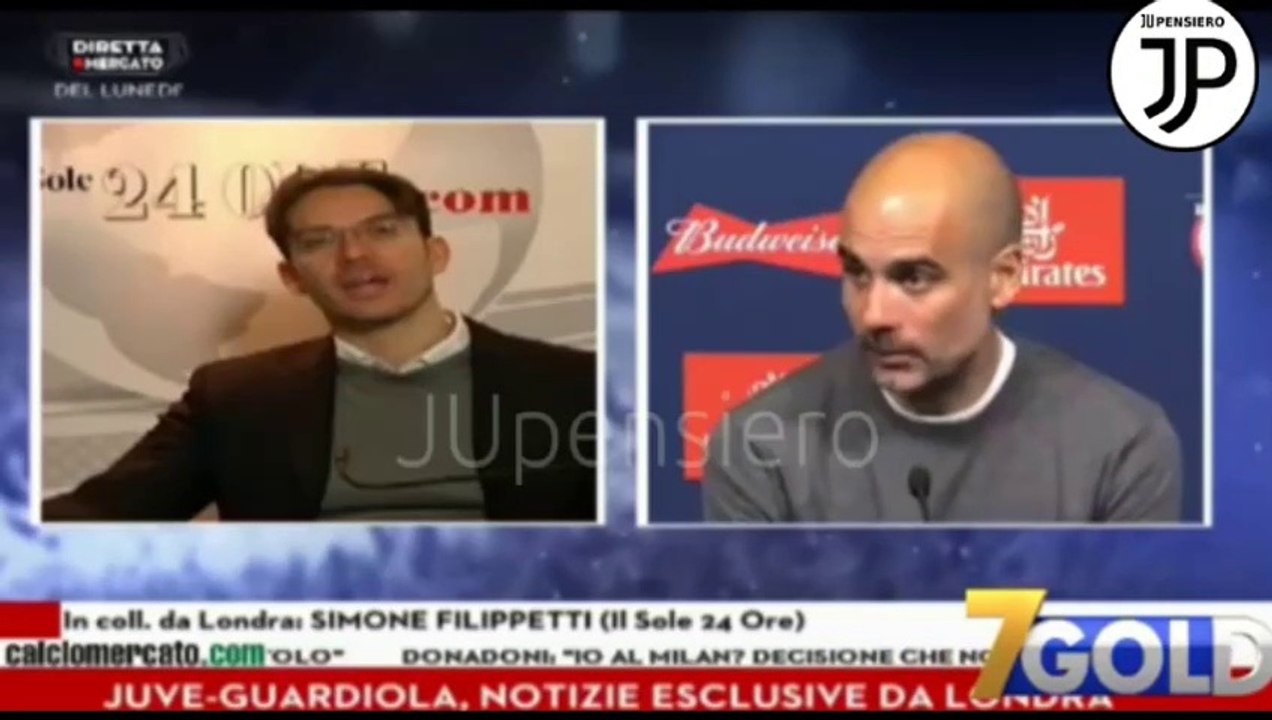 Guardiola-Juve, Filippetti de IlSole24Ore interviene in diretta: "Il mondo della finanza a Londra è sicuro di Guardiola alla Juventus, sono informati perché... Su Sarri..." | 03.06.2019