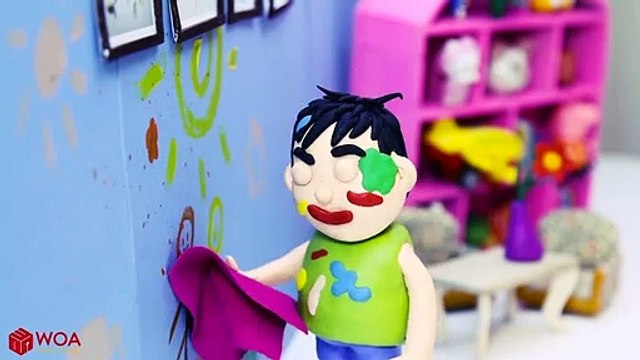 Funny Play Doh Stop Motion Baby Meets Dinosaur Superheroes Babies Play Doh Cartoons For Kids