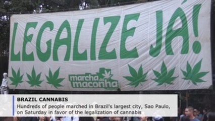 Hundreds march in Sao Paulo to call for mellowing of weed laws