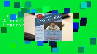 Full E-book  The Goal: A Process of Ongoing Improvement  For Kindle