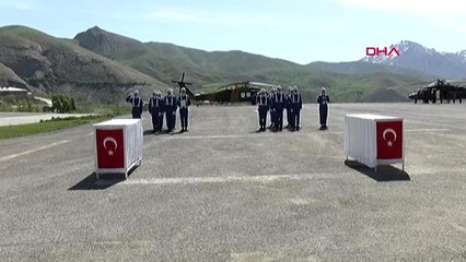 HAKKARİ'DE ŞEHİT OLAN 2 ASKER MEMLEKETLERİNE UĞURLANDI-1