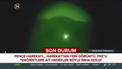 PKK'lı teröristlere ait hedefler işte böyle imha edildi