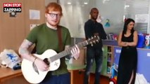 Lyon : Ed Sheeran chante et redonne le sourire à des enfants malades (vidéo)