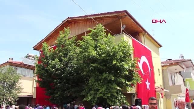 ŞEHİT PİYADE UZMAN ONBAŞI İBRAHİM ALICI SON YOLCULUĞUNA UĞURLANIYOR-1