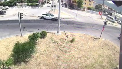 Fethiye'de 1'i çocuk 6 kişinin yaralandığı kaza kamerada