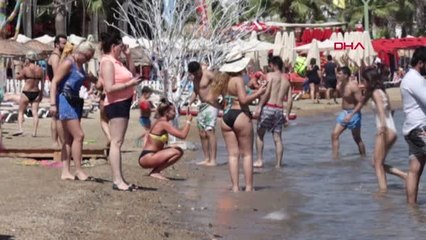 MUĞLA BODRUM'DA SAHİLLER HAREKETLENDİ