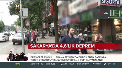 Sakarya'da 4,6'lık deprem meydana geldi