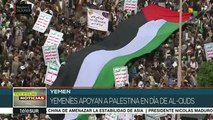 Yemen: miles de ciudadanos marchan en apoyo a Palestina