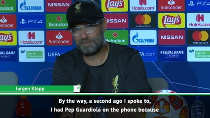 Guardiola just rang me on the phone - Klopp