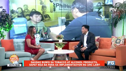 Dagdag buwis sa tobacco at alcohol products, sapat nga ba para sa implementasyon ng UHC Law?