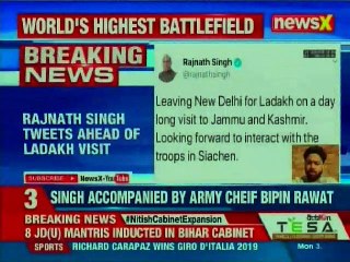 Tải video: Defence Minister Rajnath Singh Heads To Siachen Accompanied By Army Chief Bipin Singh Rawat | NewsX