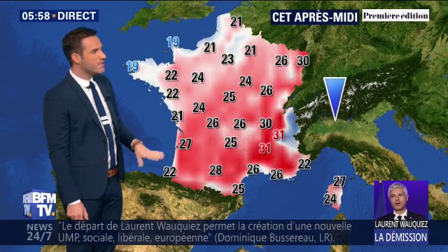 Il fera encore très chaud à l'est mais les températures chutent à l'ouest ce lundi