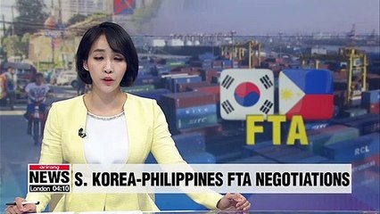 S. Korea, Philippines begin FTA negotiations