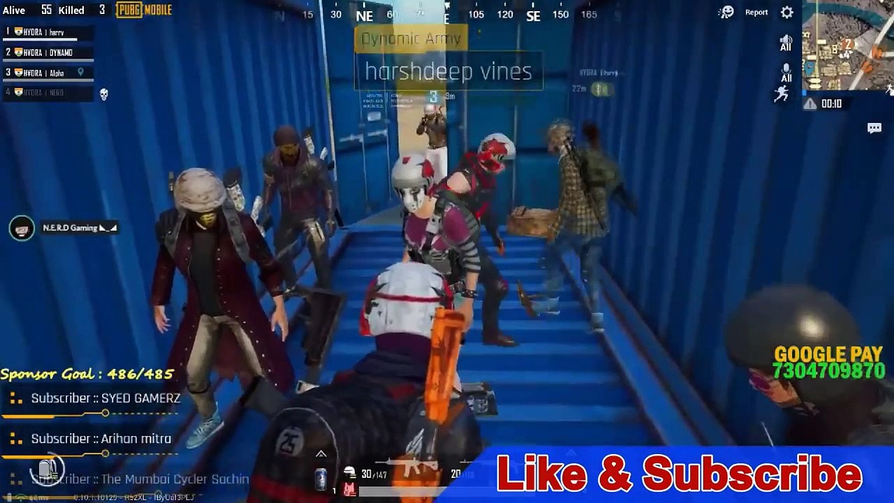 DYNAMO GAMING BIG FAN MOMENT -- DYNAMO SIR ANDER HAI SAB AA JAO PUBG Mobile