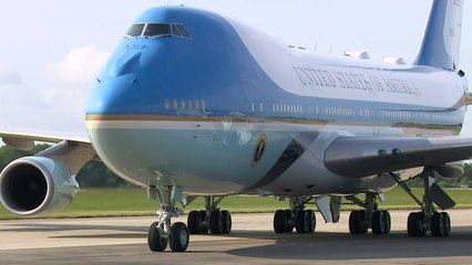Trump touches down in UK on Air Force One for state visit
