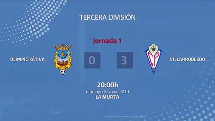 Resumen partido entre Olimpic Xátiva y Villarrobledo Jornada 1 Tercera División - Play Offs Ascenso