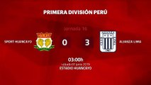 Resumen partido entre Sport Huancayo y Alianza Lima Jornada 16 Apertura Perú - Liga 1