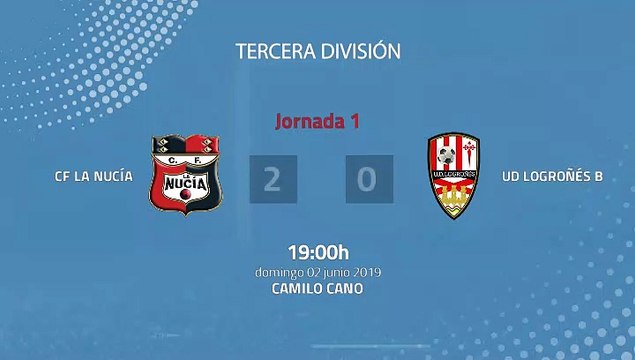 Resumen partido entre CF La Nucía y UD Logroñés B Jornada 1 Tercera División - Play Offs Ascenso