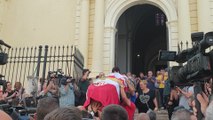 El féretro de José Antonio Reyes llega a la Iglesia de Santa María