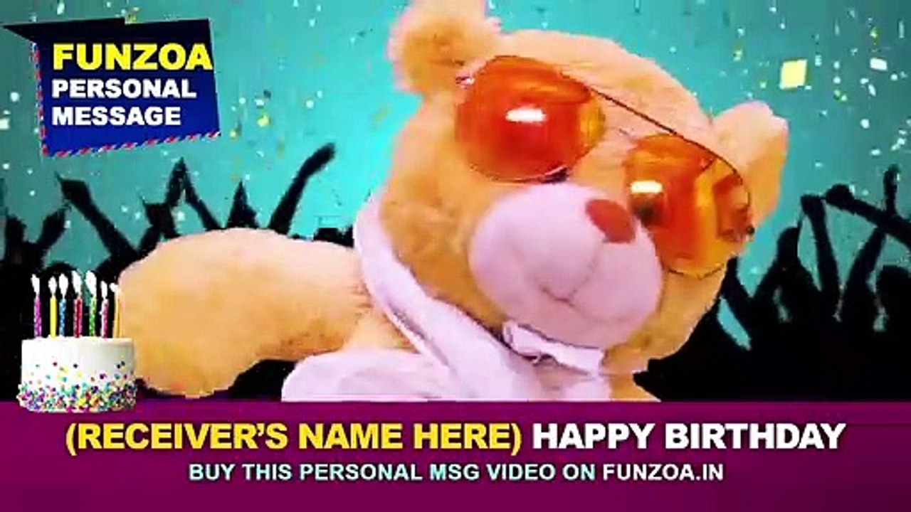 Happy Birthday - Funzoa Personal Message (Economy) by Bojo Teddy   Funzoa.in