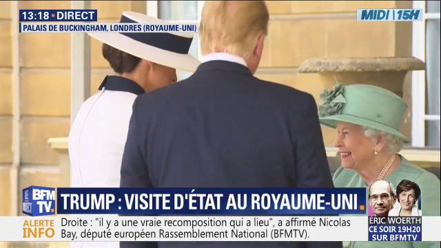 Donald Trump et son épouse sont reçus par la reine Elizabeth II