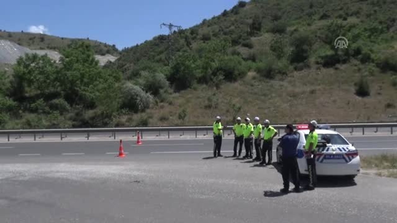 Bayram öncesi "drone" ile trafik denetimi