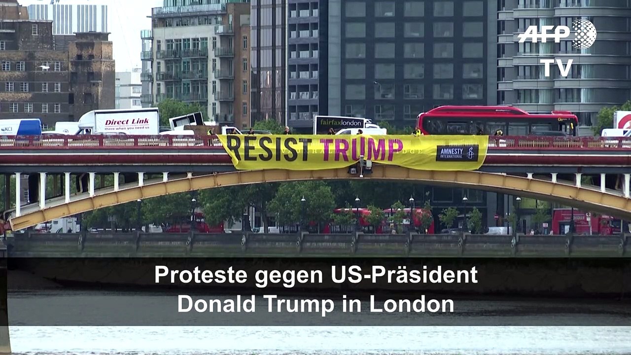 Trump mit Protest in London empfangen