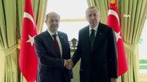 Cumhurbaşkanı Erdoğan, KKTC Başbakanı Ersin Tatar'ı kabul ediyor