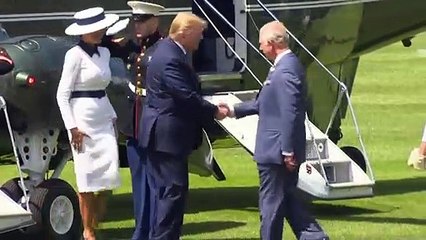 Trump, recibido en Buckingham por la reina Isabel y el príncipe Carlos