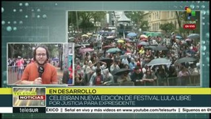Miles de brasileños se suman al Festival Lula Libre