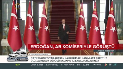 Başkan Erdoğan, AB Komiseri Avramopoulos'u kabul etti