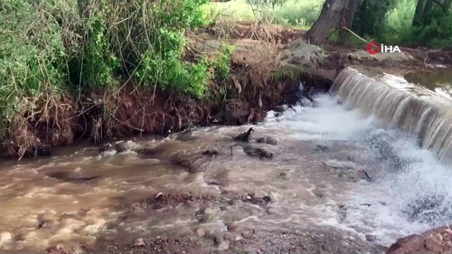 Balıklar oksijensiz kalmasın diye şelale yaptı