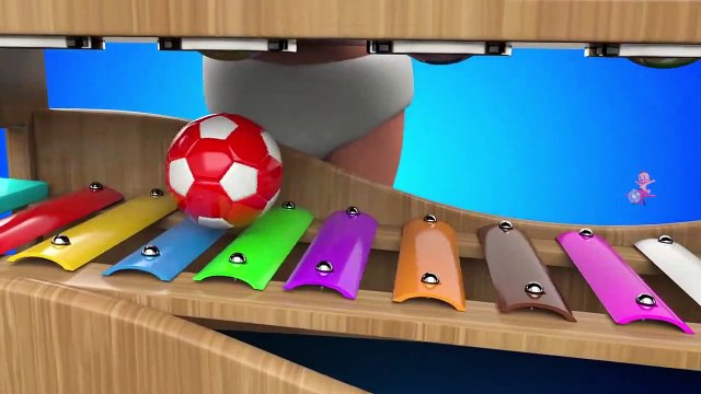 Wooden Hammer Color Soccer Balls Slider Toy Set 3D - Baby Play Learning Colors for Children Kids