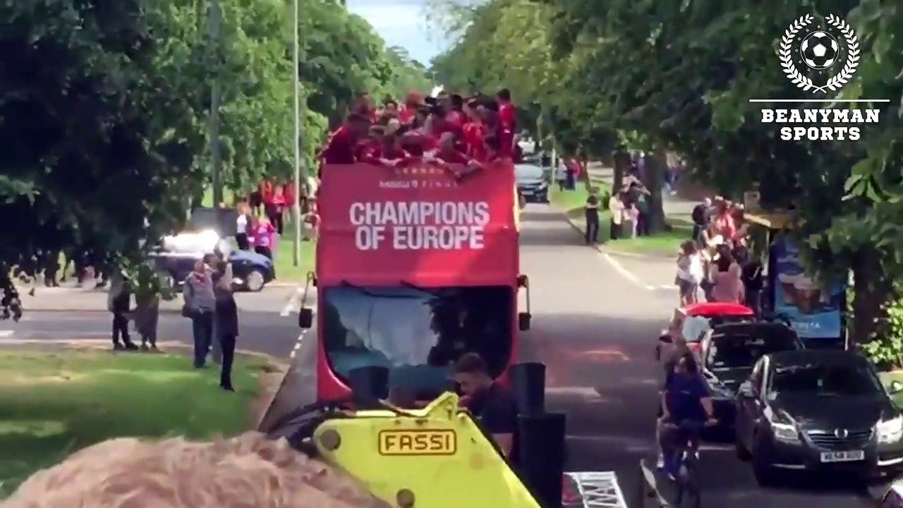 Epic Scenes As 750,000 Liverpool Fans Watch Victory Parade Make Its Way Through City Centre