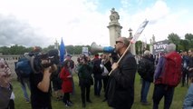 Protesters denounce Trump's UK visit outside Buckingham Palace